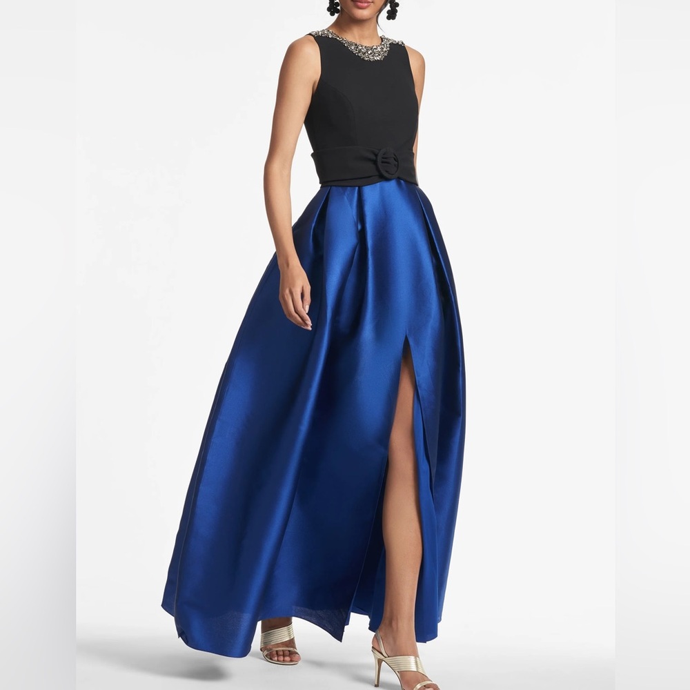 Sachin + Babi Black and Royal Blue Maxi Skirt